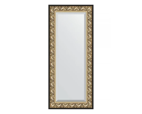 Зеркало настенное с фацетом EVOFORM в багетной раме барокко золото, 65х150 см, BY 1271