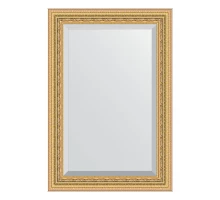 Зеркало настенное с фацетом EVOFORM в багетной раме сусальное золото, 65х95 см, BY 1274
