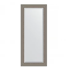 Зеркало настенное с фацетом EVOFORM в багетной раме римское серебро, 66х156 см, BY 1287