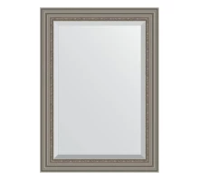 Зеркало настенное с фацетом EVOFORM в багетной раме римское серебро, 76х106 см, BY 1297