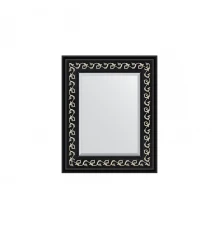 Зеркало настенное с фацетом EVOFORM в багетной раме чёрный ардеко, 45х55 см, BY 1357