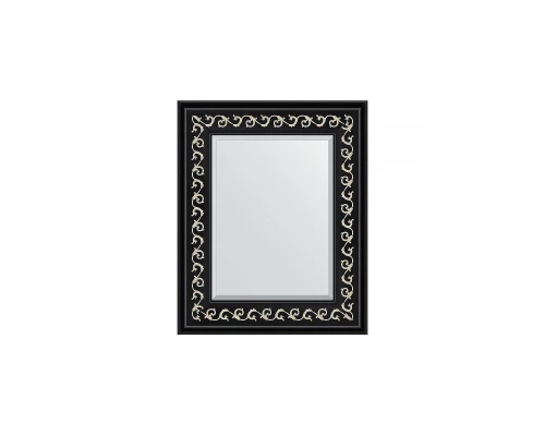 Зеркало настенное с фацетом EVOFORM в багетной раме чёрный ардеко, 45х55 см, BY 1357