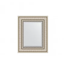 Зеркало настенное с фацетом EVOFORM в багетной раме серебряный акведук, 47х57 см, BY 1370