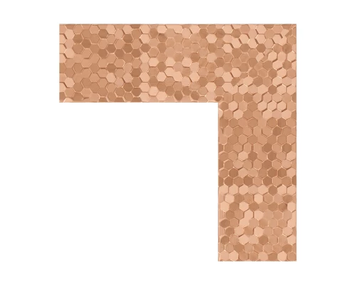 Зеркало настенное EVOFORM в багетной раме соты медный, 56х146 см, BY 3114