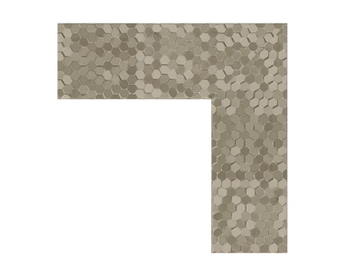 Зеркало настенное EVOFORM в багетной раме соты титан, 56х146 см, BY 3116