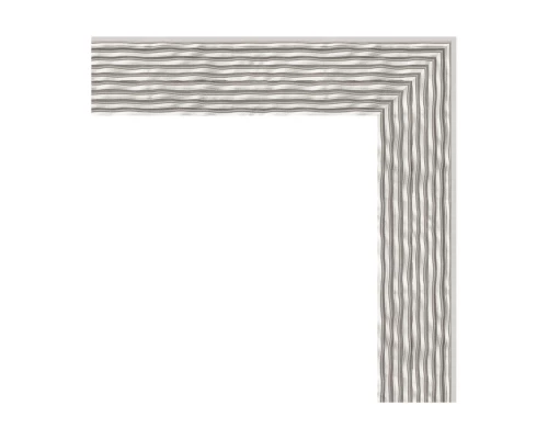 Зеркало настенное EVOFORM в багетной раме волна алюминий, 71х131 см, BY 3294