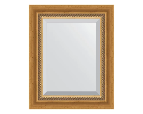 Зеркало настенное с фацетом EVOFORM в багетной раме состаренное золото с плетением, 43х53 см, BY 3353