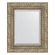 Зеркало настенное с фацетом EVOFORM в багетной раме виньетка античное серебро, 45х55 см, BY 3357