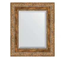 Зеркало настенное с фацетом EVOFORM в багетной раме виньетка античная бронза, 45х55 см, BY 3358