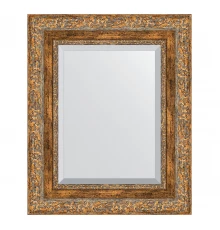 Зеркало настенное с фацетом EVOFORM в багетной раме виньетка античная бронза, 45х55 см, BY 3358