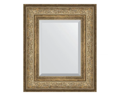 Зеркало настенное с фацетом EVOFORM в багетной раме виньетка античная бронза, 50х60 см, BY 3373