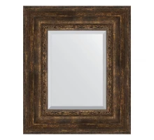 Зеркало настенное с фацетом EVOFORM в багетной раме состаренное дерево с орнаментом, 52х62 см, BY 3378