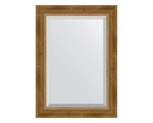 Зеркало настенное с фацетом EVOFORM в багетной раме состаренная бронза с плетением, 53х73 см, BY 3380