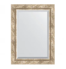 Зеркало настенное с фацетом EVOFORM в багетной раме прованс с плетением, 53х73 см, BY 3381