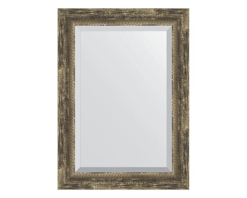 Зеркало настенное с фацетом EVOFORM в багетной раме старое дерево с плетением, 53х73 см, BY 3382