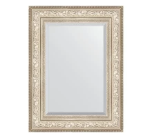Зеркало настенное с фацетом EVOFORM в багетной раме виньетка серебро, 60х80 см, BY 3400