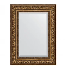 Зеркало настенное с фацетом EVOFORM в багетной раме виньетка состаренная бронза, 60х80 см, BY 3401