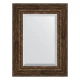Зеркало настенное с фацетом EVOFORM в багетной раме состаренное дерево с орнаментом, 62х82 см, BY 3404