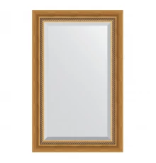 Зеркало настенное с фацетом EVOFORM в багетной раме состаренное золото с плетением, 53х83 см, BY 3405