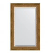 Зеркало настенное с фацетом EVOFORM в багетной раме состаренная бронза с плетением, 53х83 см, BY 3406