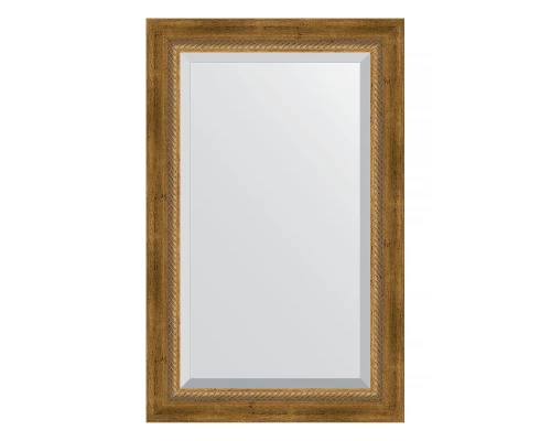 Зеркало настенное с фацетом EVOFORM в багетной раме состаренная бронза с плетением, 53х83 см, BY 3406