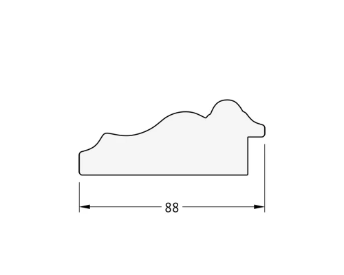 Зеркало настенное с фацетом EVOFORM в багетной раме римское золото, 56х86 см, BY 3412
