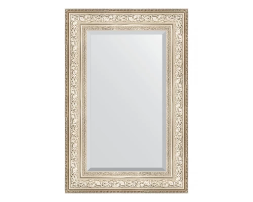 Зеркало настенное с фацетом EVOFORM в багетной раме виньетка серебро, 60х90 см, BY 3426