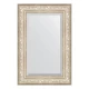 Зеркало настенное с фацетом EVOFORM в багетной раме виньетка серебро, 60х90 см, BY 3426