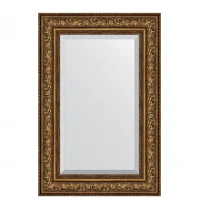 Зеркало настенное с фацетом EVOFORM в багетной раме виньетка состаренная бронза, 60х90 см, BY 3427