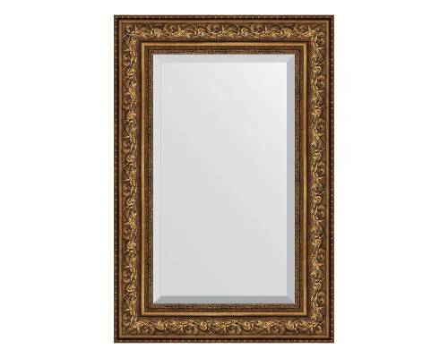 Зеркало настенное с фацетом EVOFORM в багетной раме виньетка состаренная бронза, 60х90 см, BY 3427