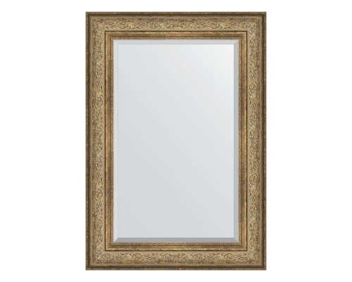 Зеркало настенное с фацетом EVOFORM в багетной раме виньетка античная бронза, 70х100 см, BY 3451