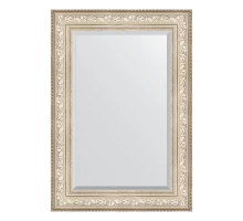 Зеркало настенное с фацетом EVOFORM в багетной раме виньетка серебро, 70х100 см, BY 3452