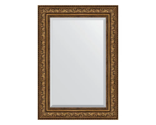 Зеркало настенное с фацетом EVOFORM в багетной раме виньетка сосостаренная бронза, 70х100 см, BY 3453