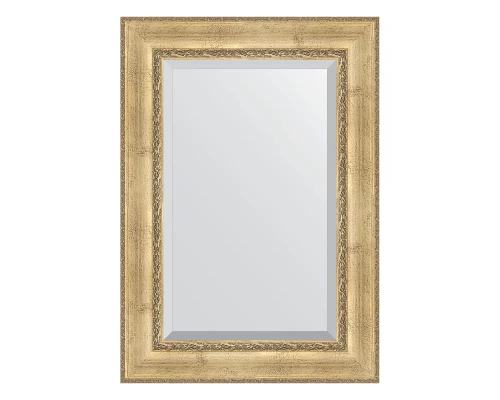 Зеркало настенное с фацетом EVOFORM в багетной раме состаренное серебро с орнаментом, 72х102 см, BY 3454