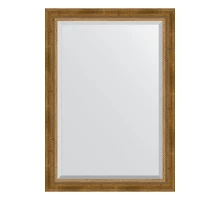 Зеркало настенное с фацетом EVOFORM в багетной раме состаренная бронза, с плетением, 73х103 см, BY 3458