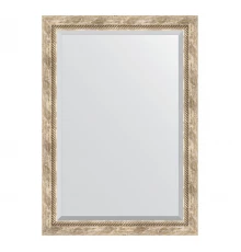 Зеркало настенное с фацетом EVOFORM в багетной раме прованс с плетением, 73х103 см, BY 3459