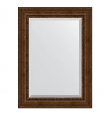 Зеркало настенное с фацетом EVOFORM в багетной раме состаренная бронза, с орнаментом, 82х112 см, BY 3481