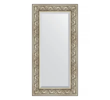 Зеркало настенное с фацетом EVOFORM в багетной раме барокко серебро, 60х120 см, BY 3502