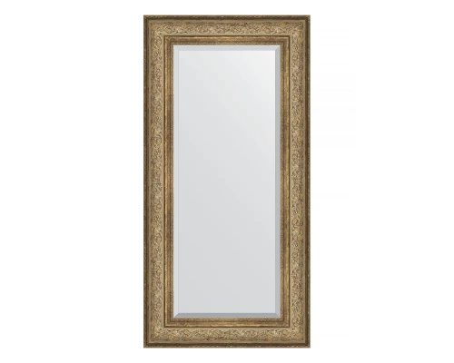 Зеркало настенное с фацетом EVOFORM в багетной раме виньетка античная бронза, 60х120 см, BY 3503