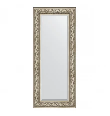 Зеркало настенное с фацетом EVOFORM в багетной раме барокко серебро, 60х140 см, BY 3528