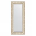Зеркало настенное с фацетом EVOFORM в багетной раме виньетка серебро, 60х140 см, BY 3530