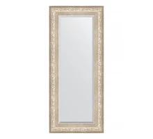 Зеркало настенное с фацетом EVOFORM в багетной раме виньетка серебро, 60х140 см, BY 3530