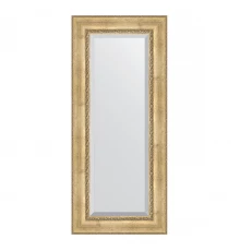 Зеркало настенное с фацетом EVOFORM в багетной раме состаренное серебро с орнаментом, 62х142 см, BY 3532