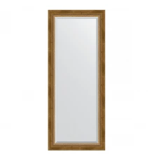 Зеркало настенное с фацетом EVOFORM в багетной раме состаренная бронза, с плетением, 58х143 см, BY 3536