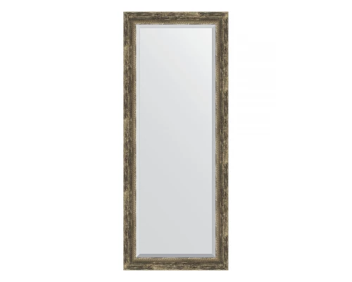 Зеркало настенное с фацетом EVOFORM в багетной раме старое дерево с плетением, 58х143 см, BY 3538