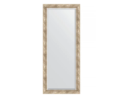 Зеркало настенное с фацетом EVOFORM в багетной раме прованс с плетением, 63х153 см, BY 3563