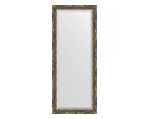 Зеркало настенное с фацетом EVOFORM в багетной раме старое дерево с плетением, 63х153 см, BY 3564