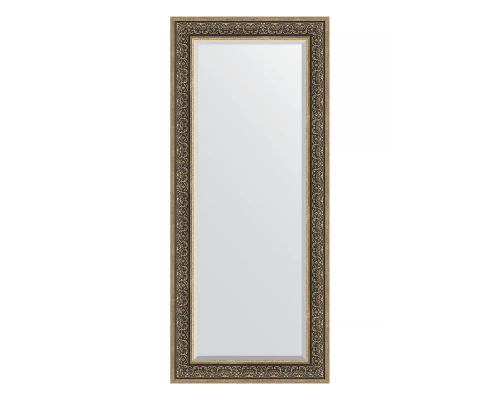 Зеркало настенное с фацетом EVOFORM в багетной раме вензель серебряный, 69х159 см, BY 3579