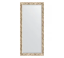 Зеркало настенное с фацетом EVOFORM в багетной раме прованс с плетением, 73х163 см, BY 3589