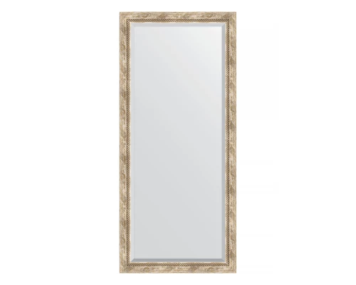 Зеркало настенное с фацетом EVOFORM в багетной раме прованс с плетением, 73х163 см, BY 3589